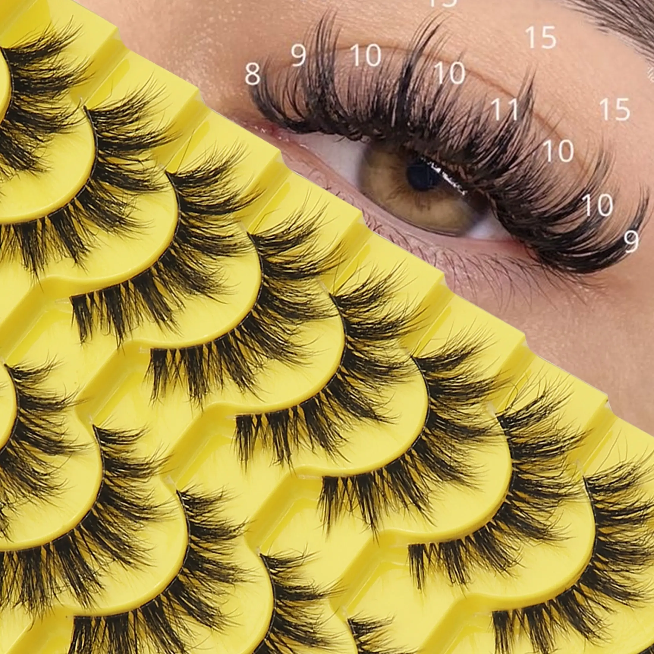 10 Pairs Invisible Transparent False Eyelashes, Natural Dense Soft Curl, Makeup Products, Perfect for Parties, Photoshoots, Casual Outing