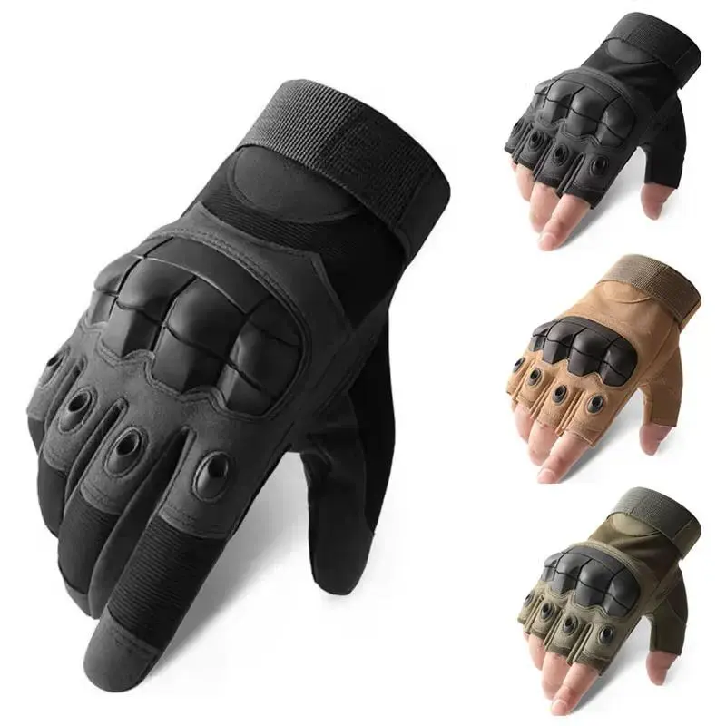 Tactical Accessories for Adults, Half-Finger Microfiber Leather Gloves with Hard Knuckles for Hiking, Work & Outdoor Sports, Guys Gifts, M, Fitness, Xl, Work+Outdoor Ready, Shock Absorb, Hand Gloves, Gym, Gifts For Him, Mens Gifts Lumina Accent Co.
