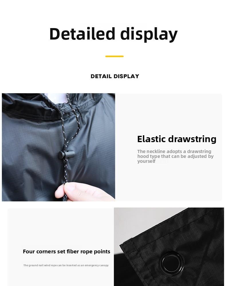 Multipurpose cape raincoat riding outdoor hiking waterproof cape breathable adult tactical poncho