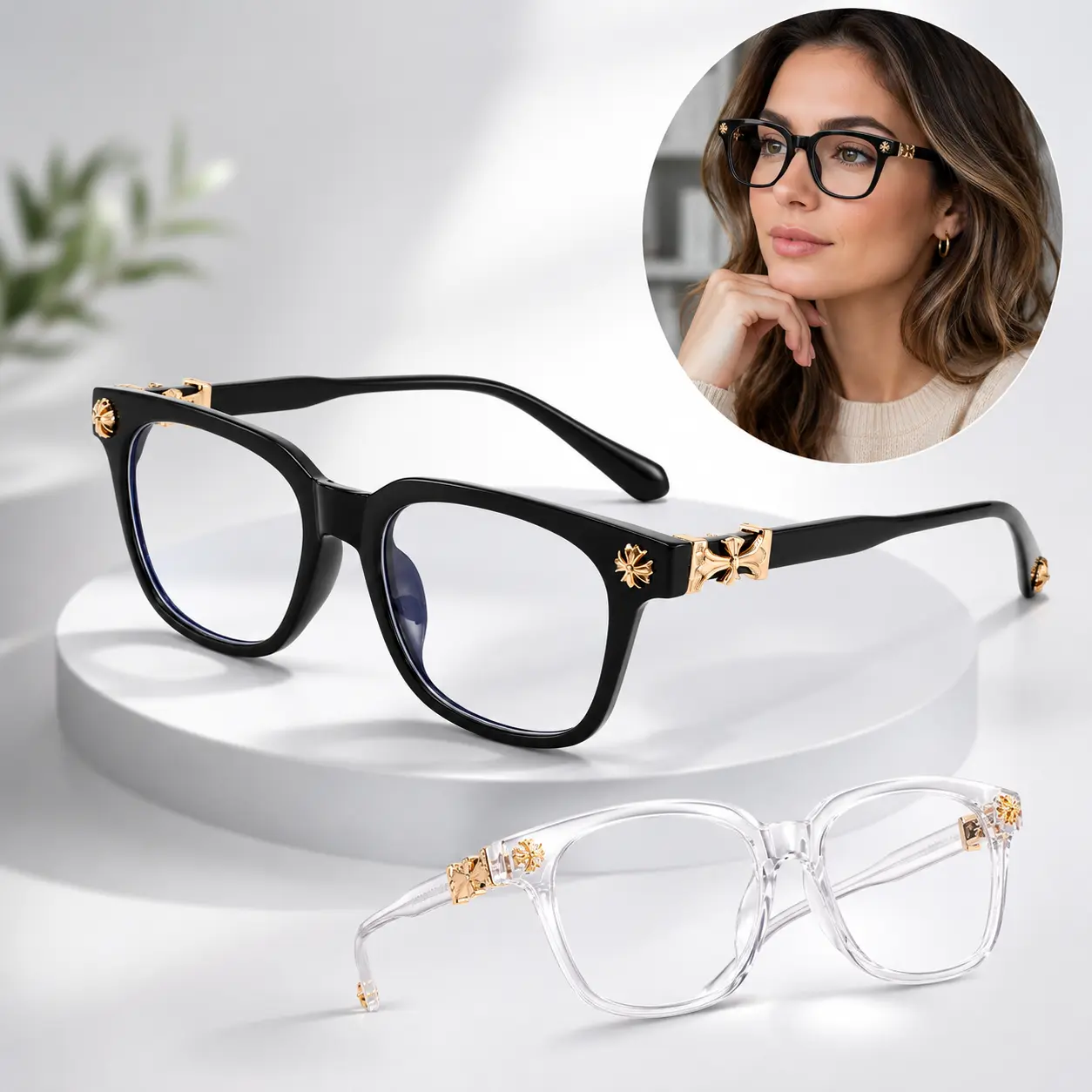 Blue Light Blocking Resin  - Stylish Square Frame Blue Light Glasses for Men, Men's Stylish Accessories, Ideal for Work, Daily Wear, Gifts for Boyfriend