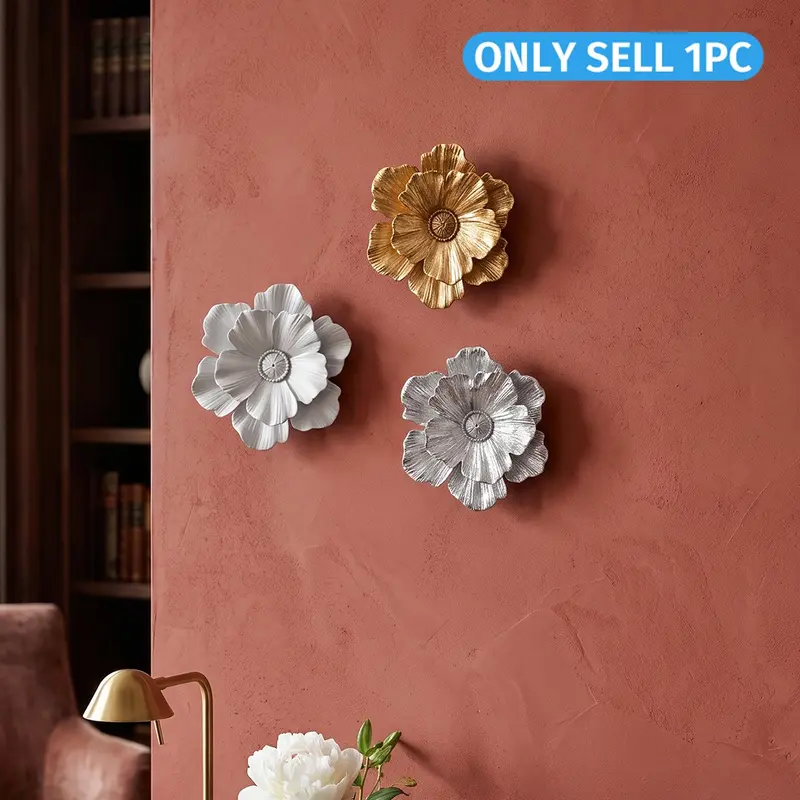 European Style Living Room Wall Decor, Handmade Abs Resin Flower Hanging Ornament, Indoor Home Decoration for Walls, Interior Wall Decor, Decorative Wall Decor, Hanging Wall Art, Floral Decoration