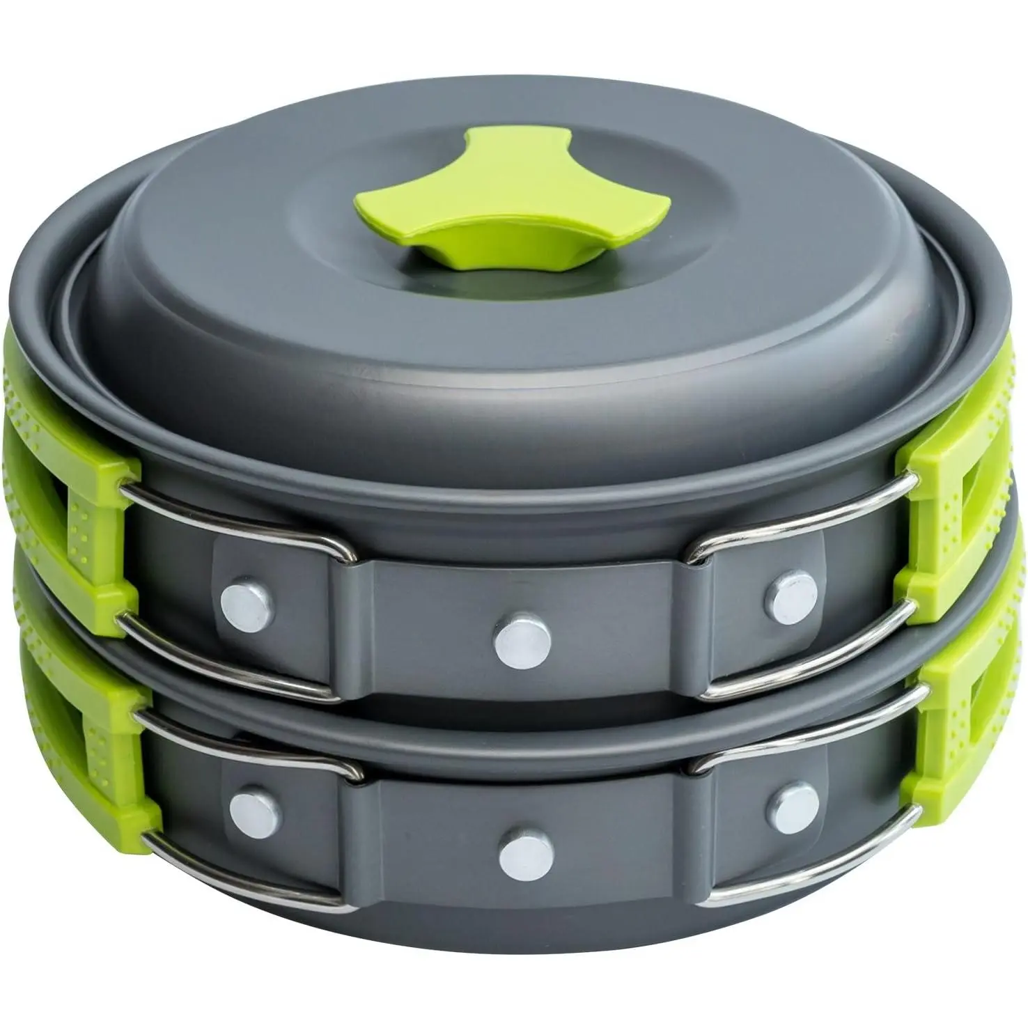 Outdoor Camping Cookware Mess Kit, Backpacking Gear - Portable Stove, Camp Kitchen Equipment Accessories Set