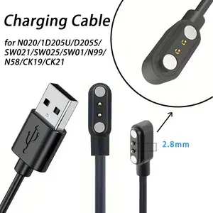 Smartwatch Charger Cable for IP68, Id205l, Sw021, 1m Magnetic, Compatible with Multiple Models, Durable Design, Ideal Gift for Tech Enthusiasts, Wearable Tech Accessories