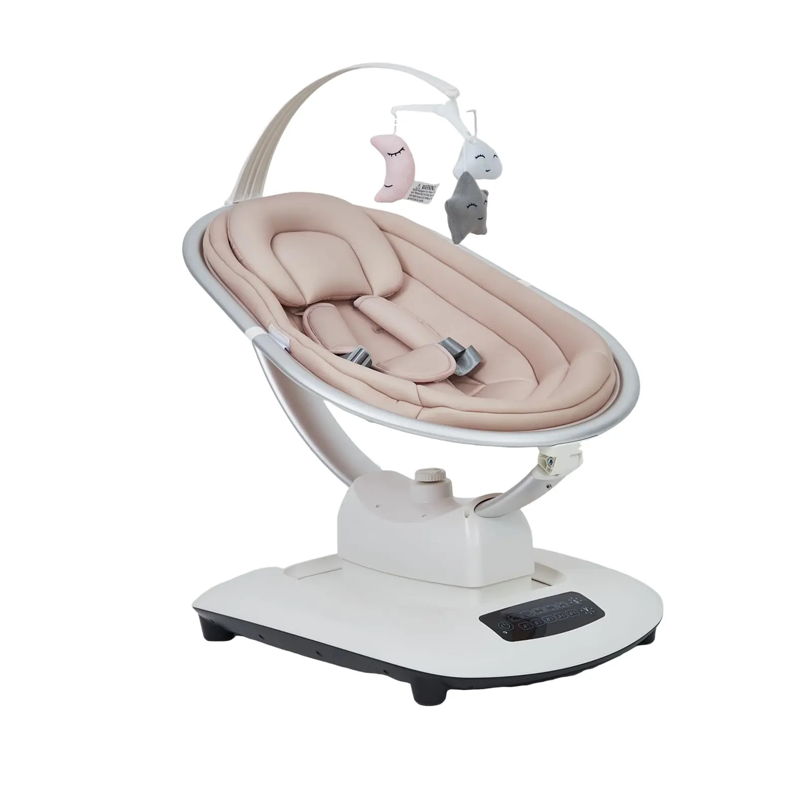 Electric Baby Swing for Newborns to Toddlers, Remote Control Infant Swing with 5 Motion & Speed Modes, Adjustable Reclining Seat, 5-Point Safety Harness, Built-in Music & Plush Toys for Indoor Nursery Daily Use