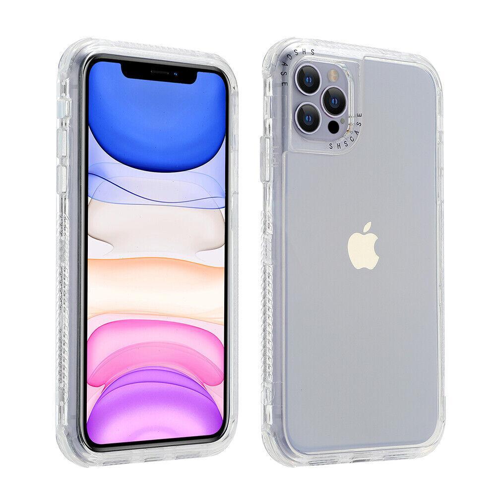 [Freeship] Acrylic Clear Defender Colorful Case For iPhone 16 Pro Max 15 14 Plus 13 12 11 Pro Max Hybrid Shockproof Heavy Duty Phone Cover