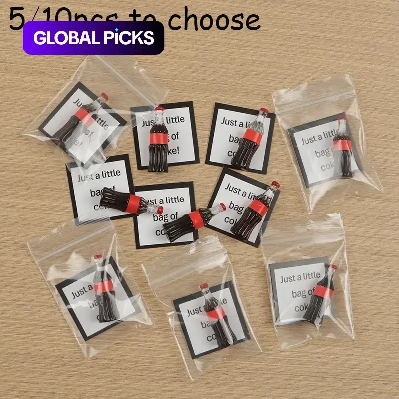 5pcs/10pcs/20pcs Prank Pouch Cola, Funny Novelty Joke Gift for Friends, Party Favor Laughter Present, Resin Cola, Birthday Accessory, Holiday Ornament, Birthday Souvenirs For Guests, Gag Gift, Fun Novelty Item, Humorous Accessory