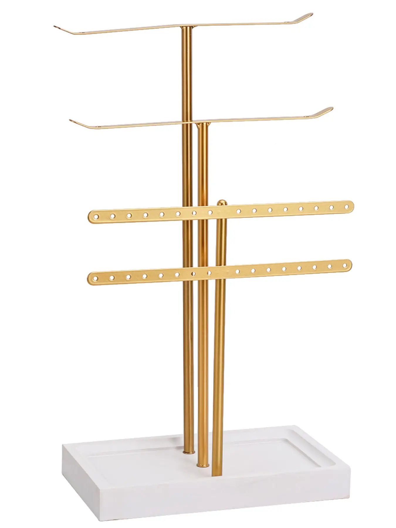 Multi-Layer Jewelry Rack, Necklace Earring Holder, Desktop Organizer, Durable Organizers, Anti-Tangle, Metal Stand, Base, Vanity, Gift Display