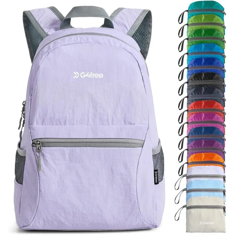 Outdoor store G4Free 20L Small Packable Travel Hiking Backpack for Men Women| Lightweight Foldable Waterproof Daypack for Outdoor, Light Purple