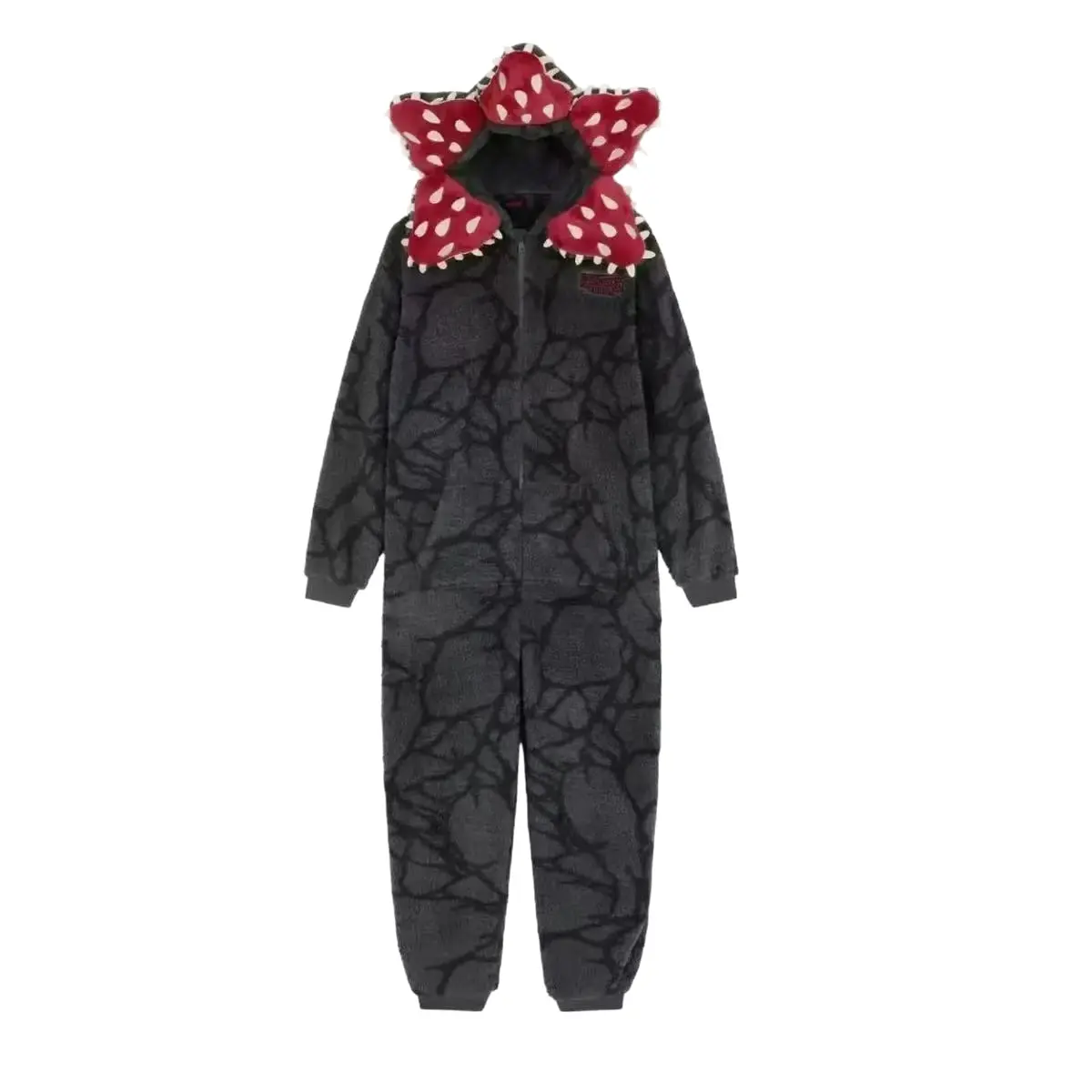 Upside Down Demogorgon Adult Onesie Pajama – Funny Couples Matching Halloween Loungewear with Hood
