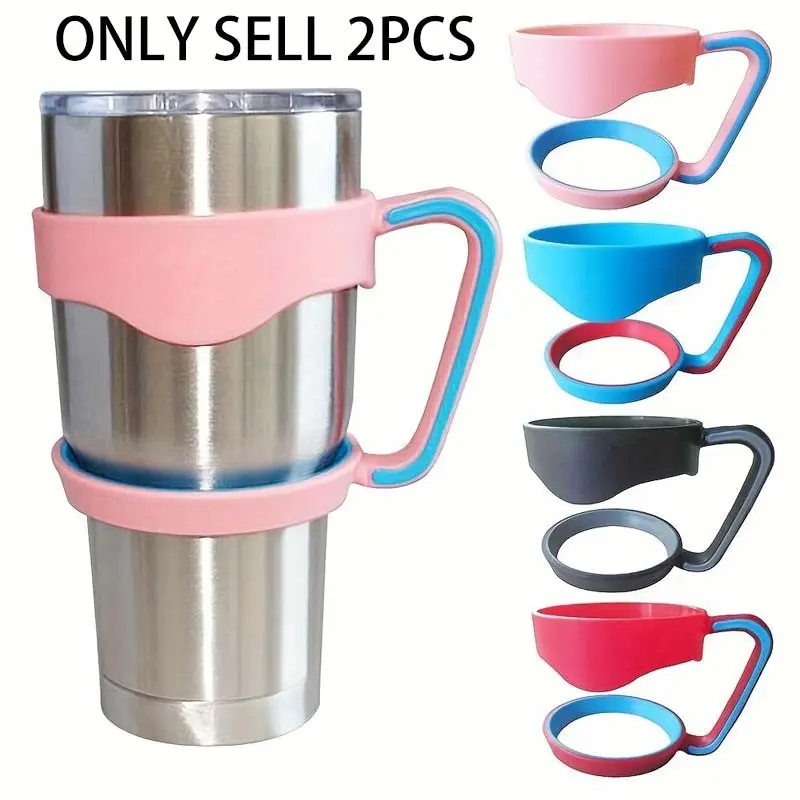 2pcs Upgrade Your Traveling Experience with this 30 Oz Tumbler Handle - Perfect for Glasses, Mugs, Bottles & Vacuum Water Bottles!