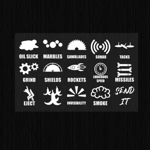 15Pcs Funny Car Switch Button Stickers - Universal Fit for AC Panel Center Console Blank Buttons, Fun Auto Decals