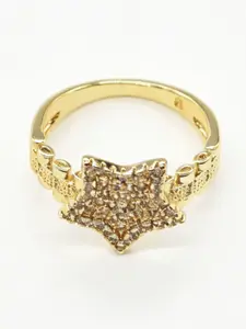14k Star Nugget Ring, Diamond Accent, Elegant Jewelry for Women, Perfect for Daily Wear, Dates, Mother's Day, Valentine's Day