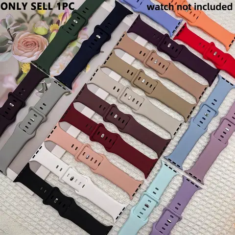 (Only Watch Band)Women's Iwatch Band 38-49mm, Soft Silicone Waterproof Strap, Smart Watch Straps, Smartwatch Accessories, Compatible with Series 11/10/9/8/7/6/5/4/3/2/1 Se Ultra/ultra2