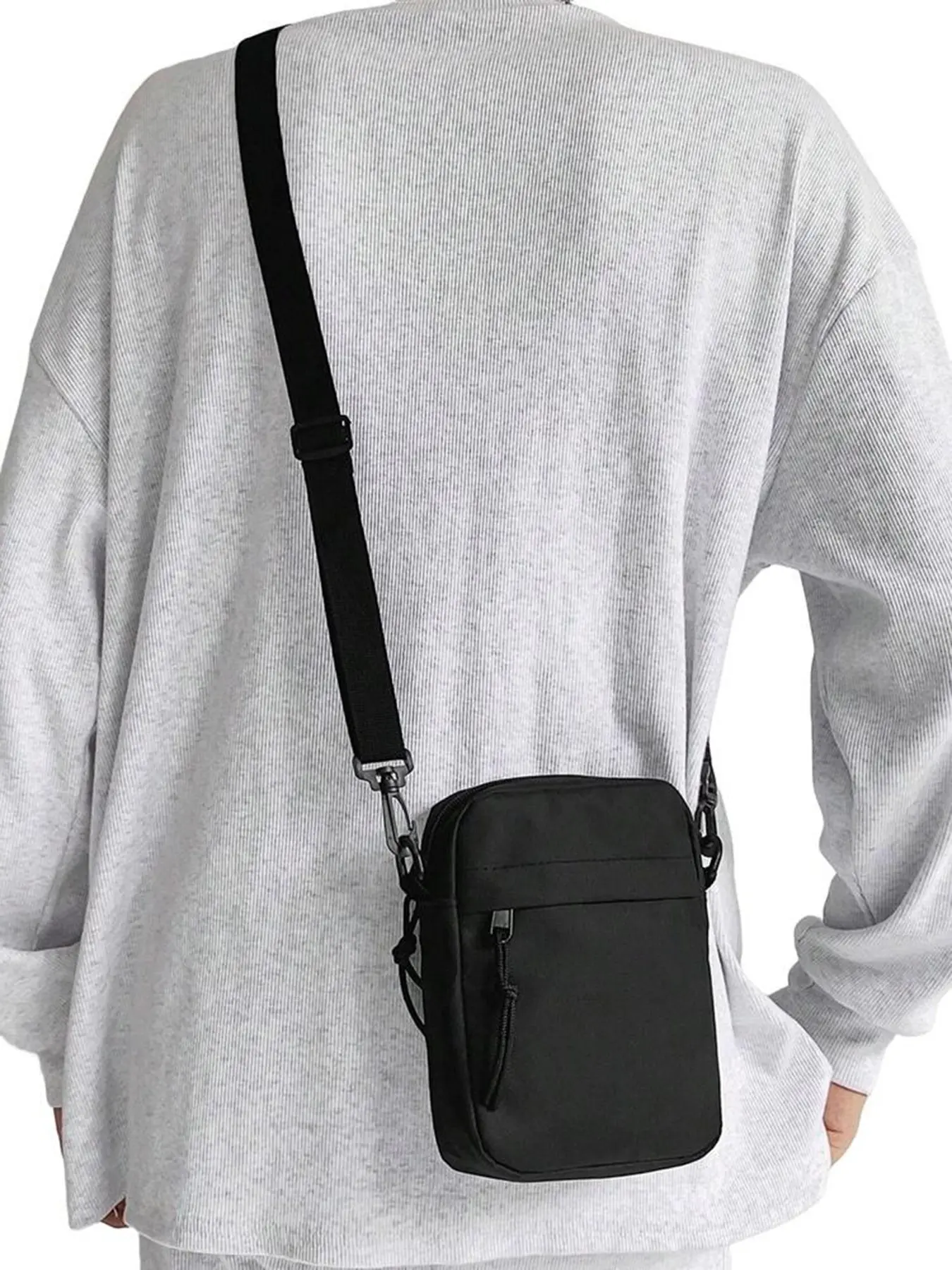 Minimalist Solid Color Canvas Mini Messenger Bag, Lightweight Nylon Crossbody Backpack, Waterproof Casual Shoulder Bag for Daily Use, Travel Crossbody Bag, Durable Waterproof Bag, Water Resistant Bag