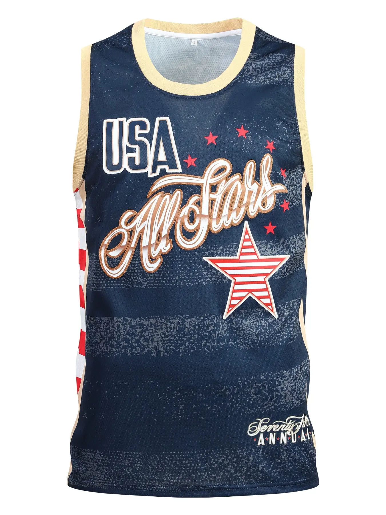 Men's Basketball Jersey, 23 Blue Embroidered Sports Vest, Casual Long Sleeve Fitted Top, H-Type Design, Unlined, Perfect for Daily Wear, Embroidered Basketball Jerseys