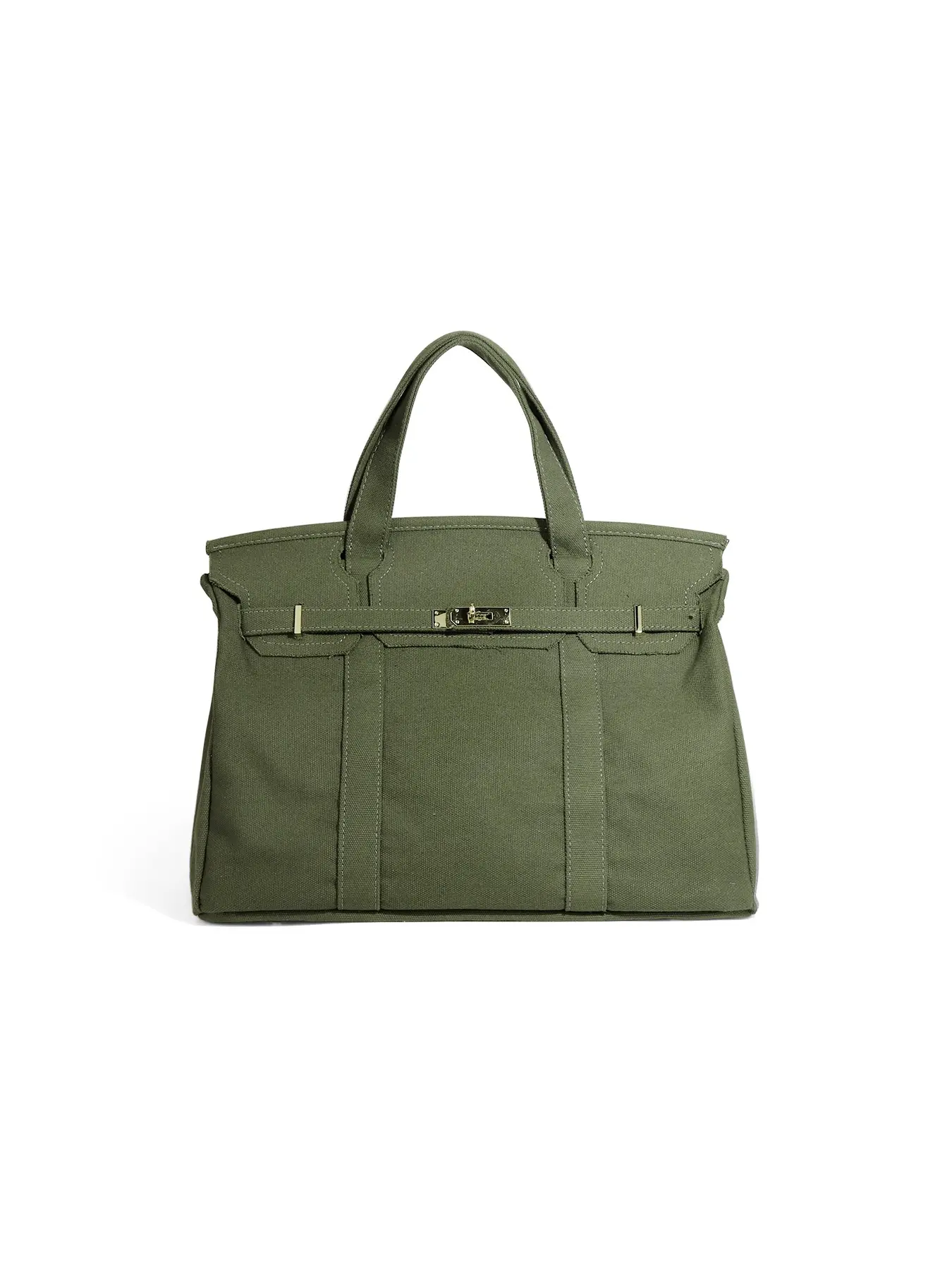 Large Capacity Canvas Tote Bag for Women, Work Shoulder Handbag with Top Handles and Metal Hardware, Casual Travel Shopper Bag for Office Daily Use
