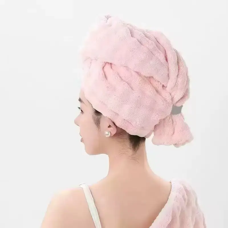 4 Random Color Wide Tail Large Blow Dry Hat, Super Absorbent Quick-Dry Shower Cap, Women's Headscarf Towel, Comfortable & Practical