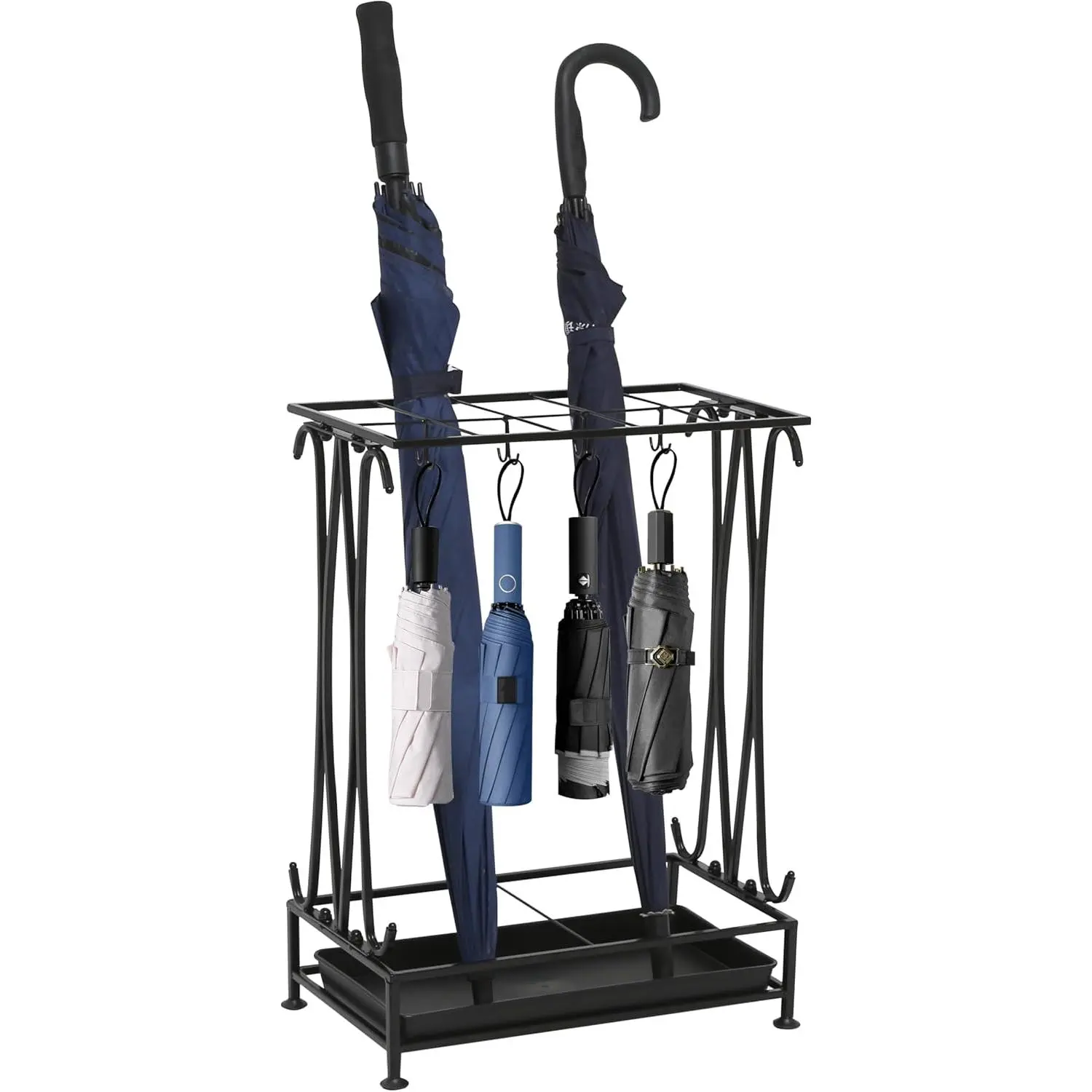 Umbrella Holder, Umbrella Stand Indoor Entryway, Umbrella Holder Outdoor, Umbrella Rack, Metal, Black