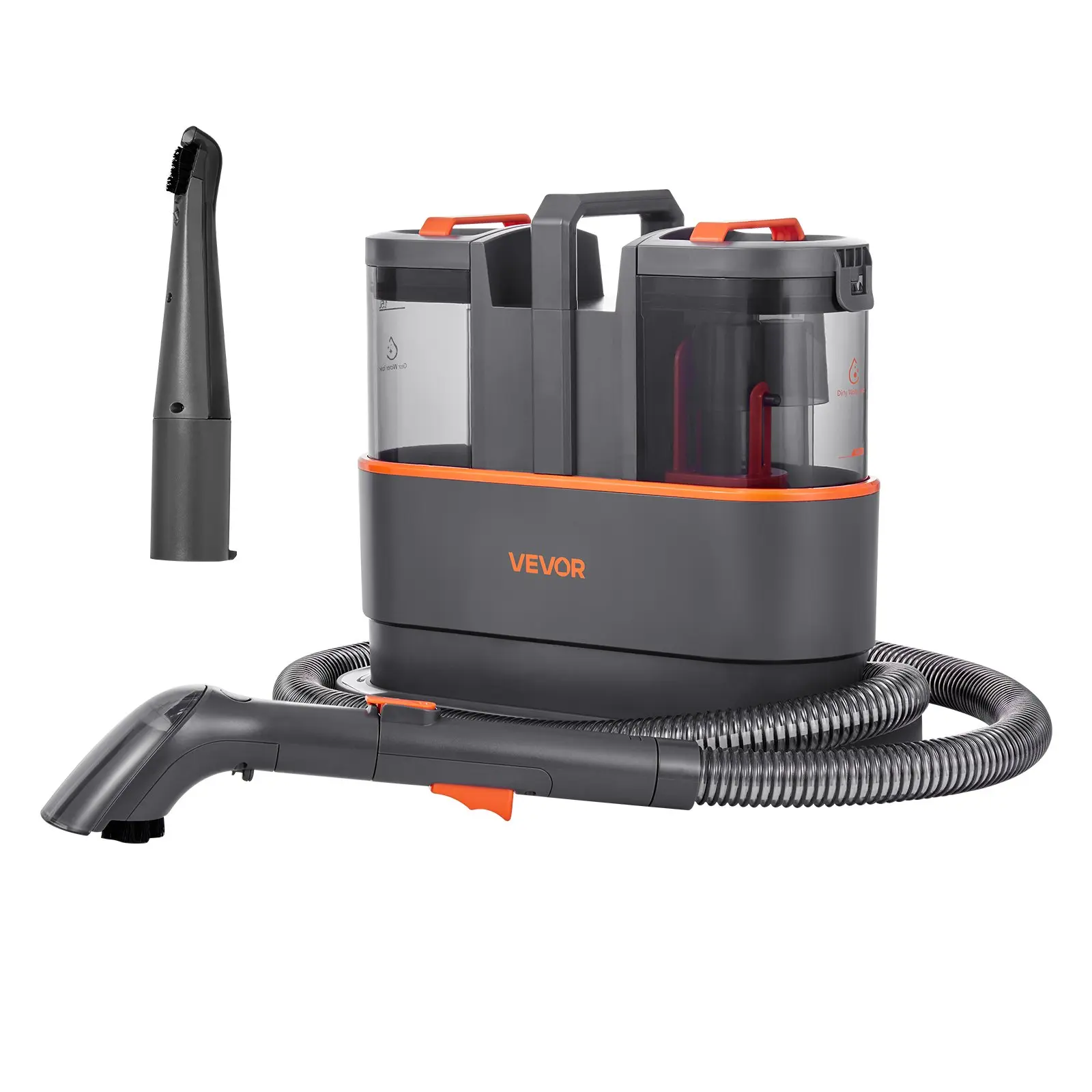 VEVOR Carpet Cleaner Machine, 50.72 oz Clean Water Tank 27.05 oz Dirty Water Tank, Portable Upholstery Shampooer, 11.5Kpa Handheld Furniture Extractor, Spot and Stain Deep Cleaner for Rug Couch Car