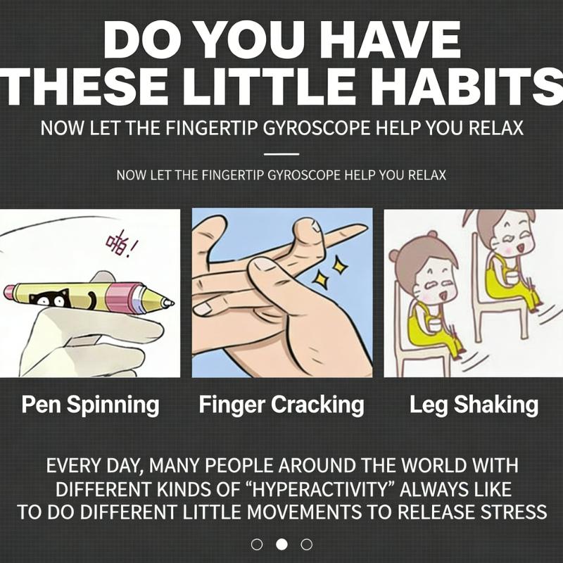 Star Wheel Rotating Ring Adult Stress Relief Toy Metal Ring Rotating Stress Relief Fingertip| Fingertip Rotating Ring Artifact