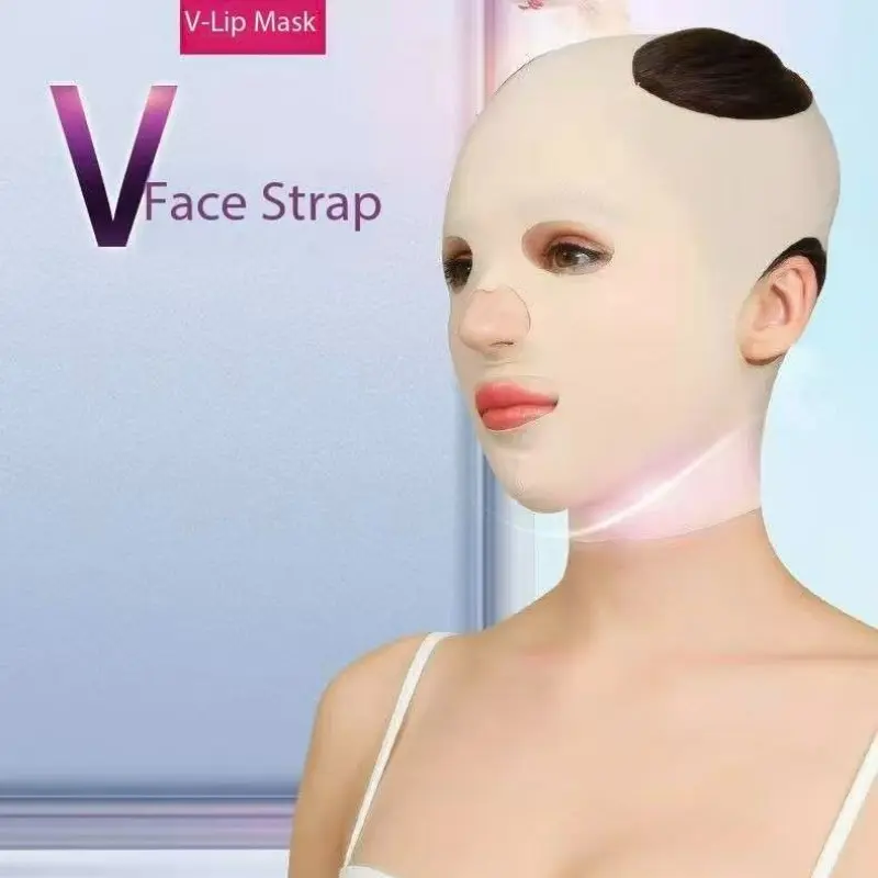 Slimming Face Bandage Small V-Shape Mask, Face Slimmer, Lifts and Tightens Chin Fat, Reduces Double Chin, Slim Jawline, Fades Fine Lines