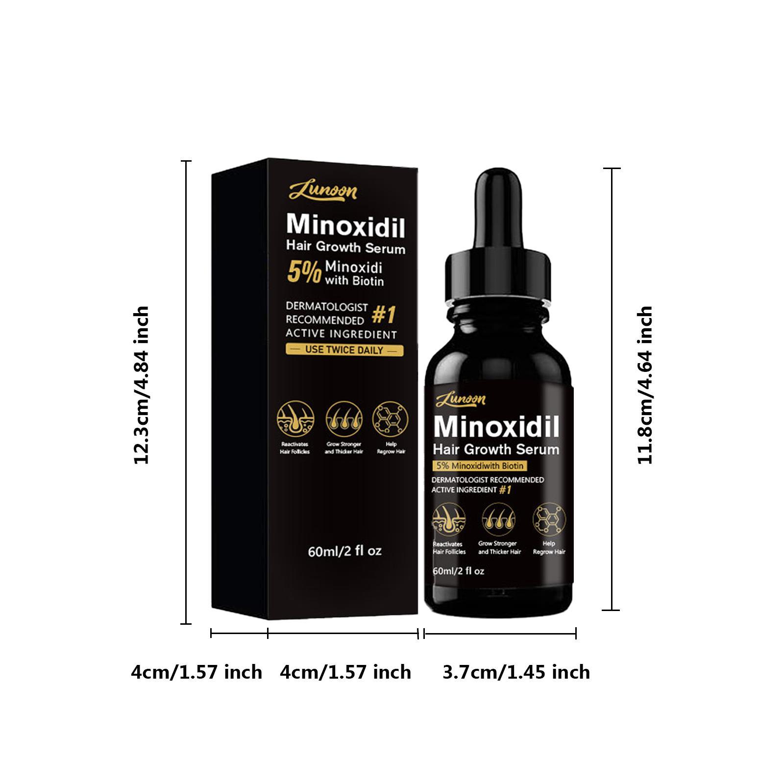 5% Minoxidil Serum, 1 Box/2 Boxes Hair Strengthening Serum, Strengthens Hair, Scalp Treatment Serum, Hair Regrowth Serum, Thicker Looking Hair, Scalp Care Product for Men & Women, Hair Care Product for Daily Use, Haircare