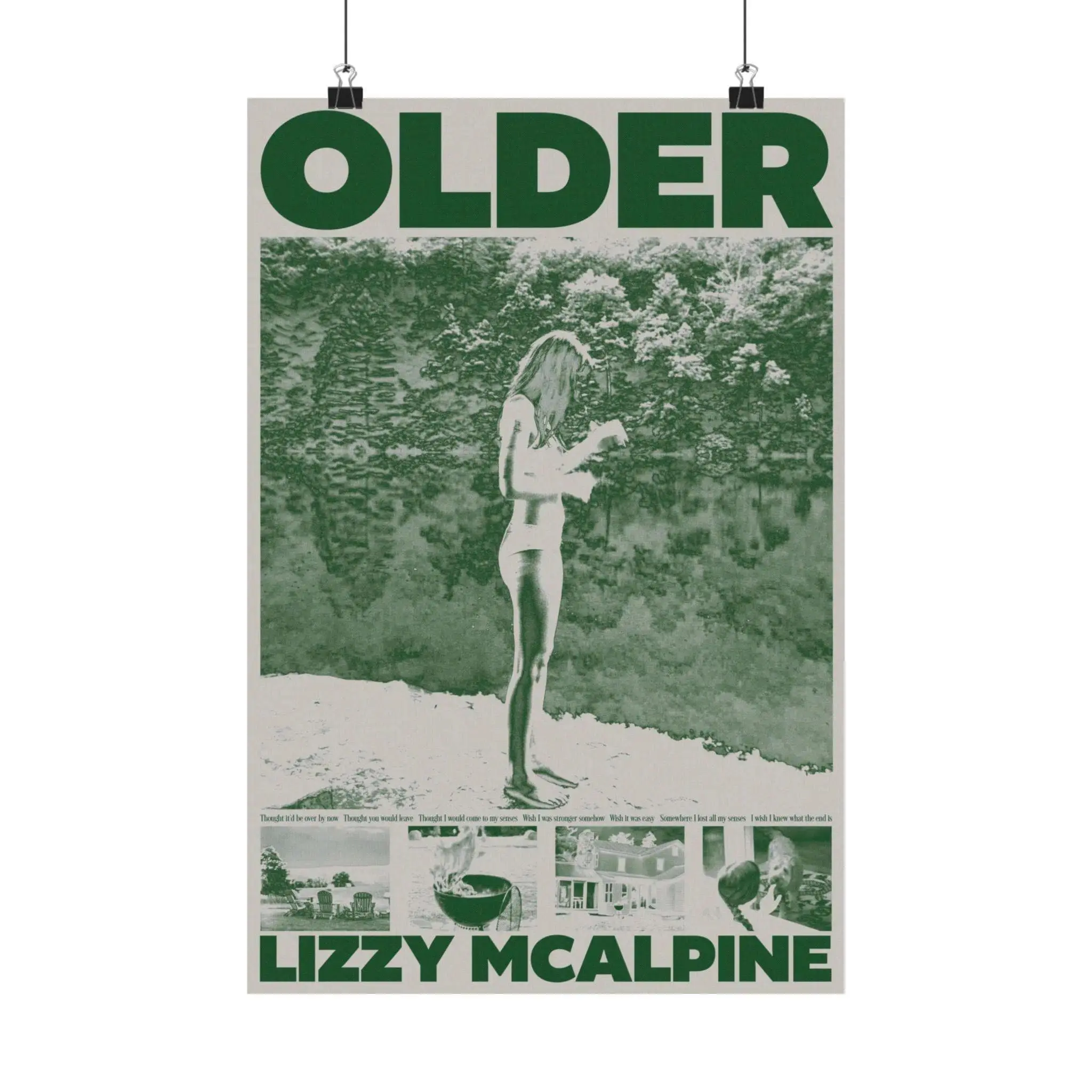 Lizzy Mcalpine 'Older' Album Art Poster, Chic Artistic Graphic Prints, Multi-Size Creative Design Print, Unframed with Frame Option, Indoor-Safe Artwork for Walls, Tube Box Included, Ideal Gift for Music Fans