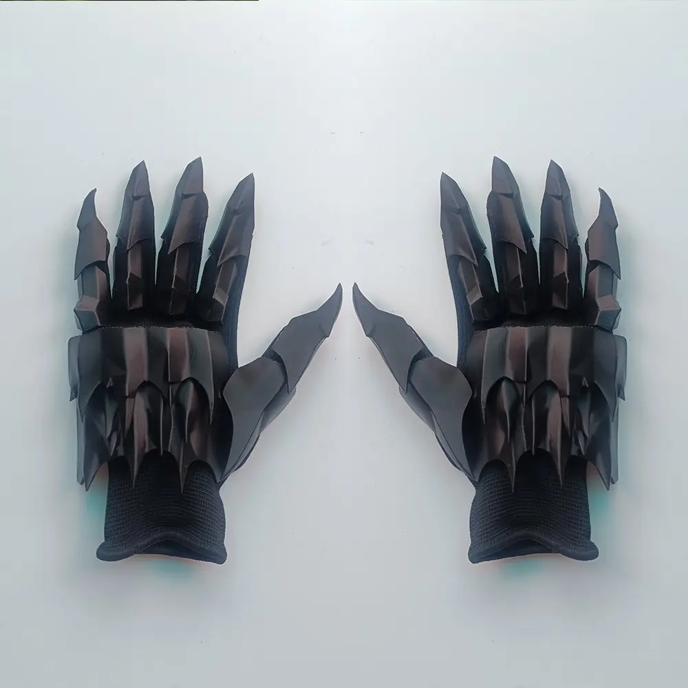 Knight Armor Gloves, 3D Printed Plastic Long Gloves, Sci-Fi Mechanical Role Play Costume, Collectible Model, Adult Unisex Toy Gift