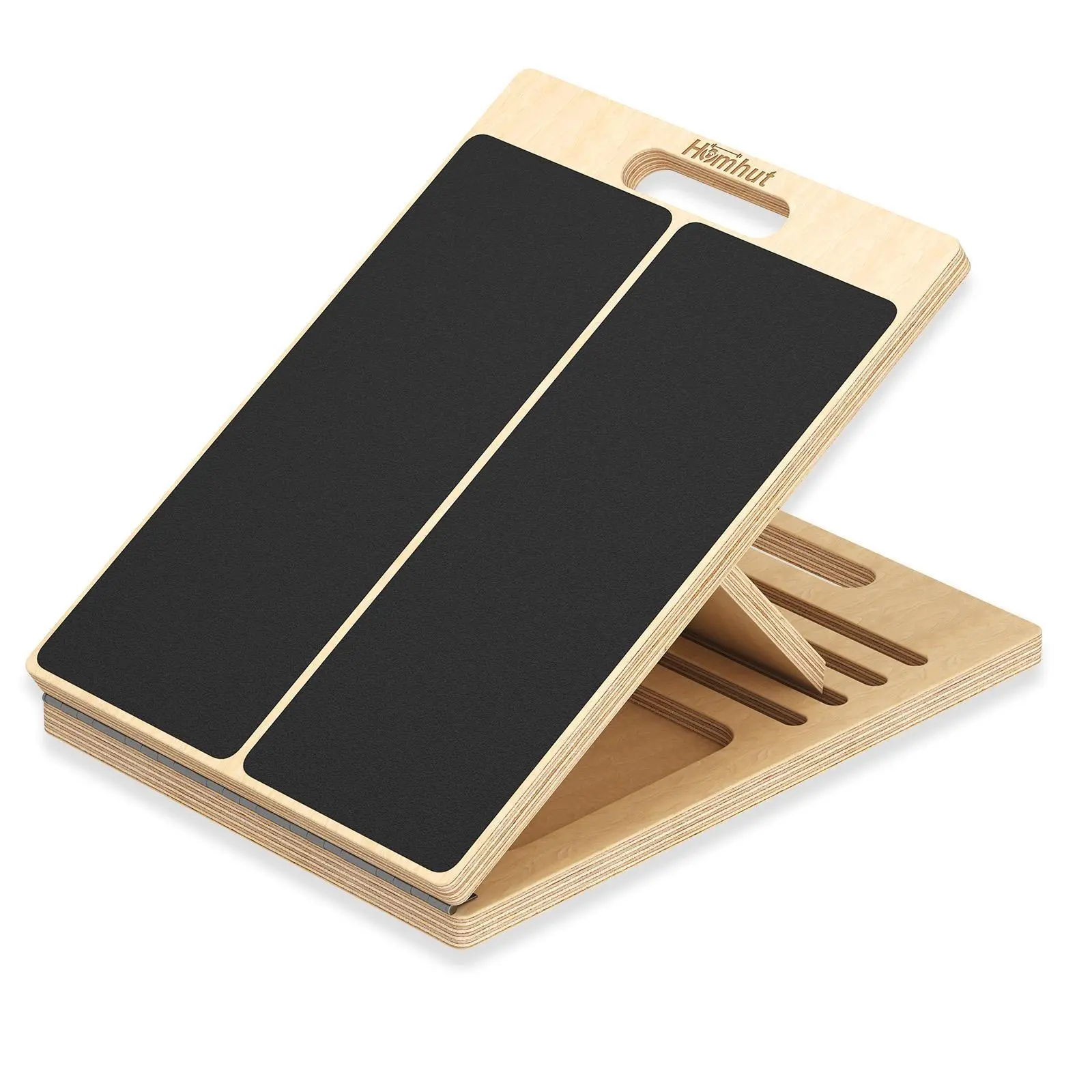 Portable Wooden Slant Board Calf Stretcher - Adjustable Inclined Angle, Customizable Fit, Easy to Carry for Physical Therapy, Muscle Stretch Recovery, Enhance Stretching Routine, Versatile Use