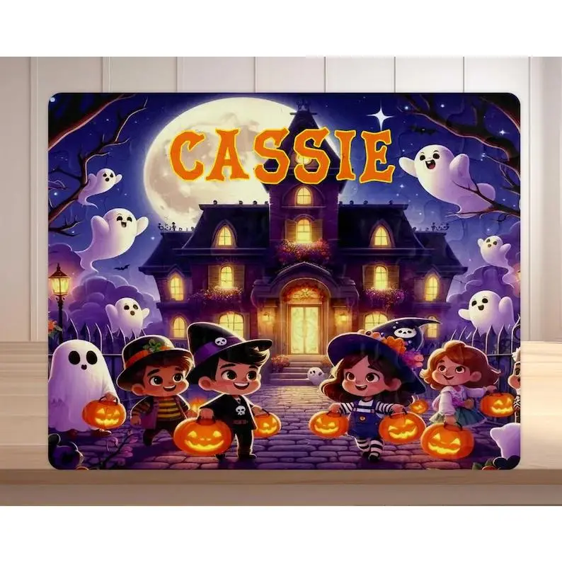 Personalized Halloween Puzzle, Jigsaw Puzzle, Halloween Gift, Funny Puzzle,  Cutsom Activity, Gift for Toddler, Halloween Gift for Kids, Puzzle
