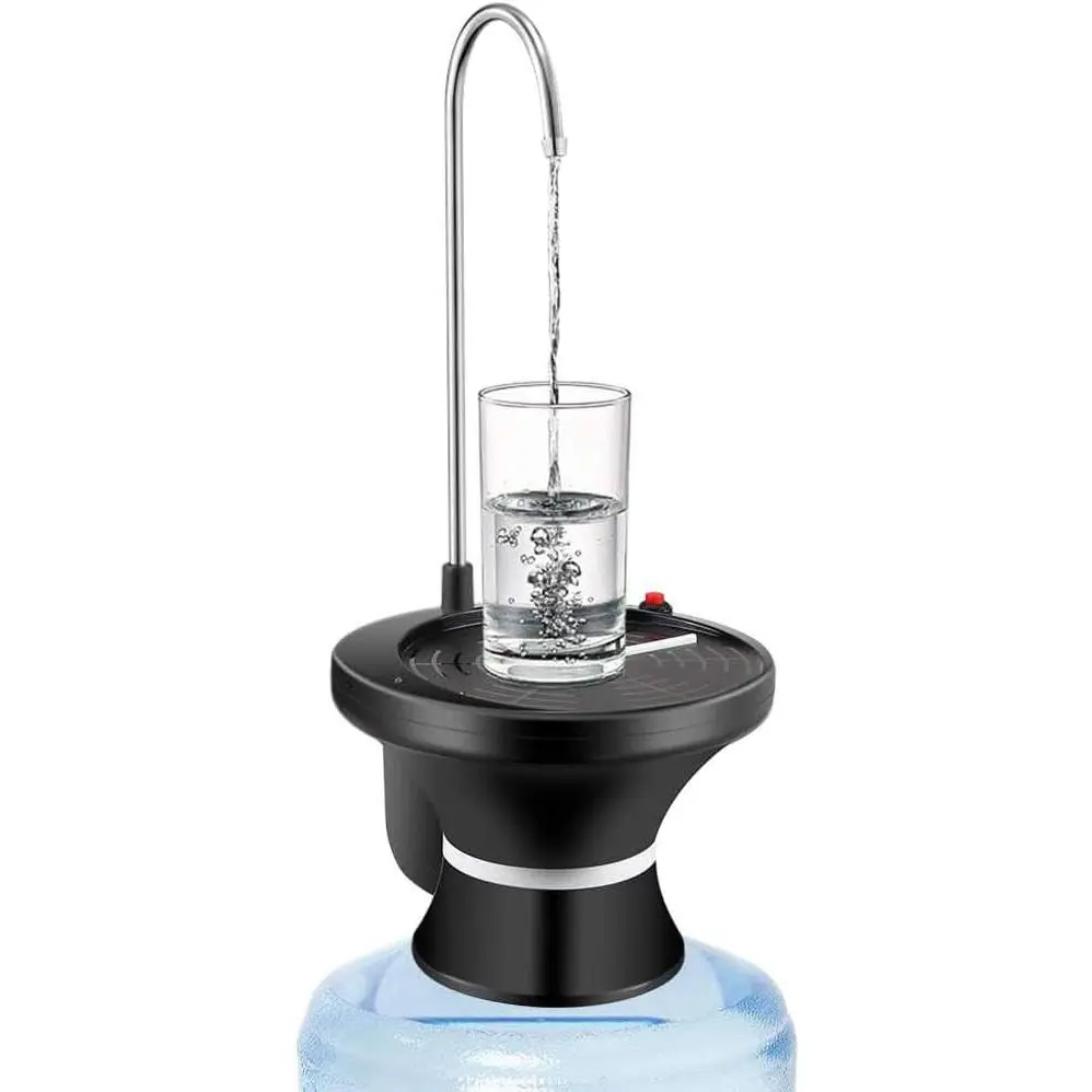 Drinking Water Dispenser Pump, Automatic Electric Drinking Water Bottle Pump for 2-5 Gallon Water Jugs, USB Rechargeable with 2 Switch Control, Stable and Portable for Home, Kitchen, Office, Camping