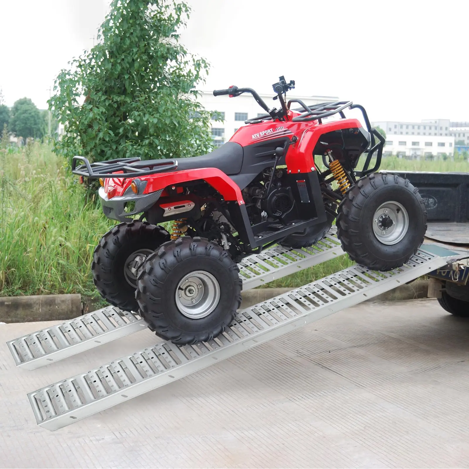 Garvee Upgraded 72×9" Heavy-Duty Steel Loading Ramps 2-Pack | Total 1000 lbs Capacity, Anti-Slip, Fits ATV UTV 4×4 4WD Off-Road Truck SUV Motorcycle Lawn Mower Bike Trailer Truck Bed Loading, Ideal Christmas Xmas Birthday Gifts for Women Men Friends