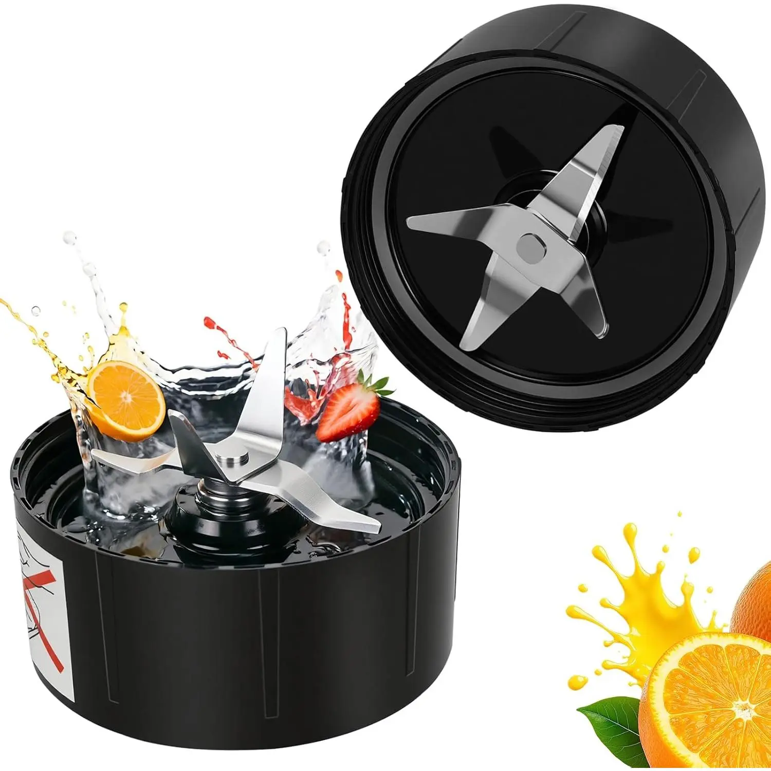 Blender Blades, 2 Pack Replacement Parts compatible with Magic Bullet 250W MB1001, Stainless Steel & Plastic with Gaskets, for Professionals, Students & Home Food Prep