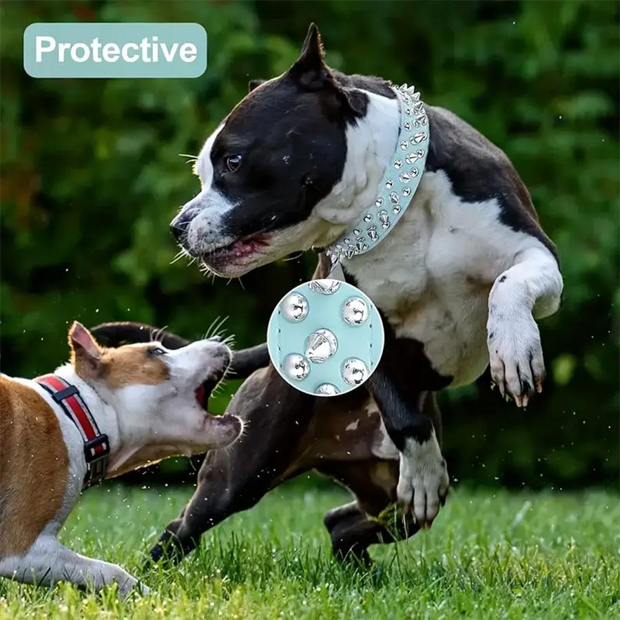 Rivet Dog Collar & Swivel Leash Set, Leash Included, Adjustable Pet Studs Collar, Durable Dog Walking Equipment, Fashionable Pet Walking Essentials, Dog Accessories Tools, Easter Gifts