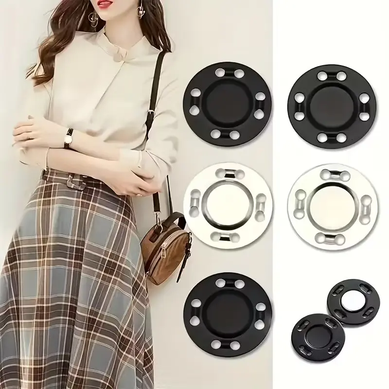 5 Pairs Magnetic Sewing Buttons, Invisible Magnet Snap Fasteners for Bags, Crafts, Handbags, Clothes, DIY Projects, Essential Sewing Supplies