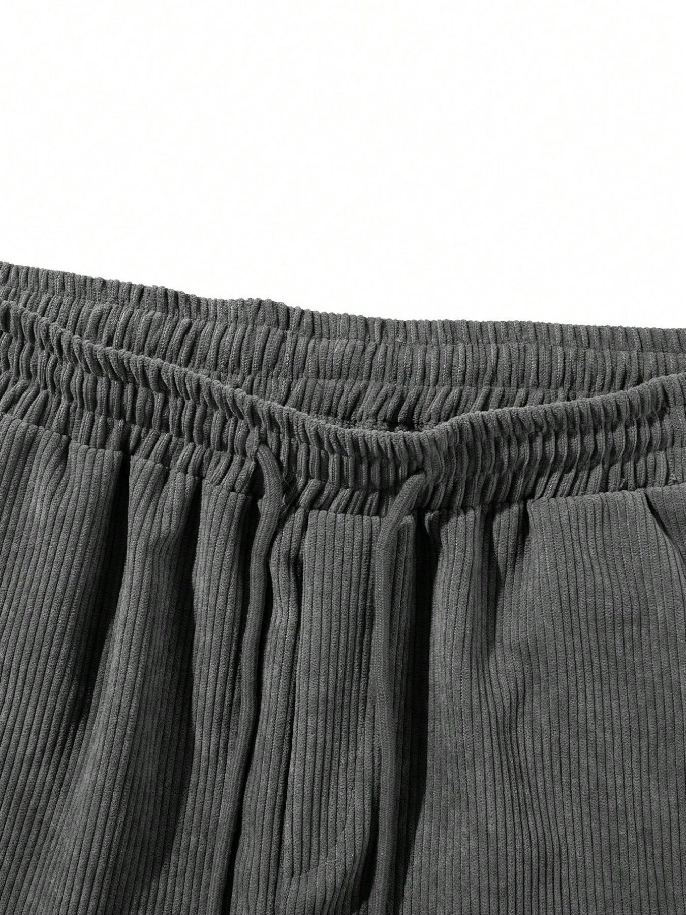 Men's Regular Fit Ribbed Shorts, Casual Comfy Breathable Loungewear Shorts for Summer, Men's Bottoms for Daily Wear