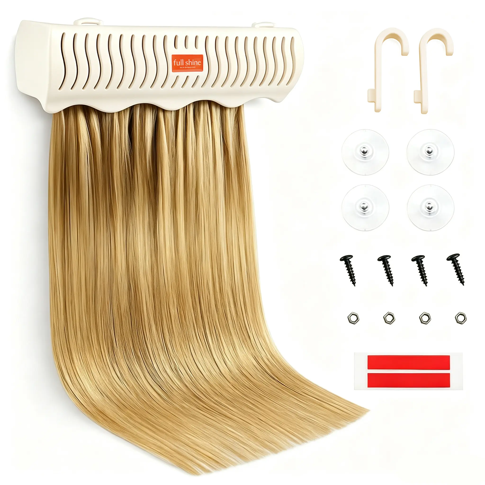 [New Arrival] Full Shine Hair Extension Holder Stand Hanger for Styling Blow Drying Coloring and Storage Strong Clamp Tool for Weft Clip in Hair Extensions backtoschool