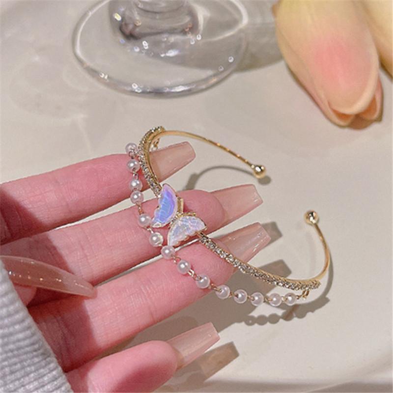 Exquisite Opal Tulip Zircon Bracelet for Women Fashionable Personalized Daily Accessory Party Jewelry Birthday Anniversary Gifts