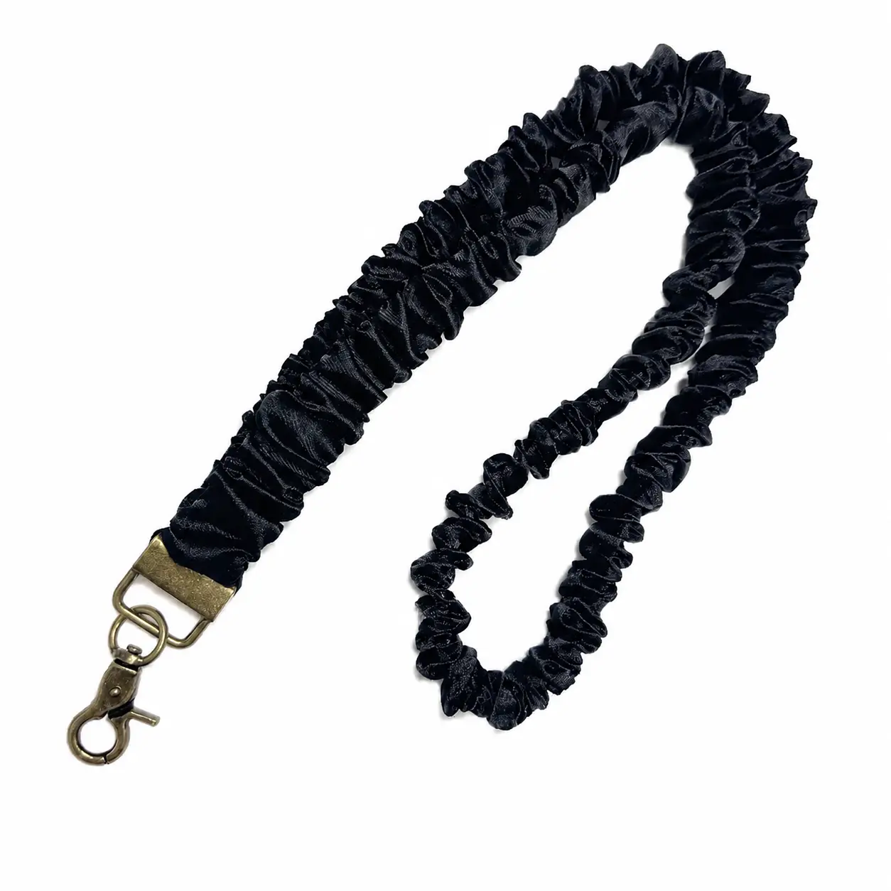 Women's Elastic Stretch Scrunchie Look Stretch Neck Lanyard - Retractable Keychain Holder for ID Cards, Office Badges, Soft Fabric with Secure Clip, Ideal for Healthcare, Corporate Settings