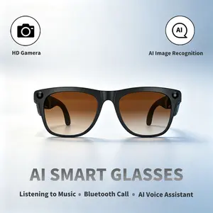 8MP HD Smart Glasses Camera, Video Recording & Translation, Wireless Calling, Music Playback, Voice Assistant, Portable Sports Eyewear, Multifunctional Audio Sunglasses