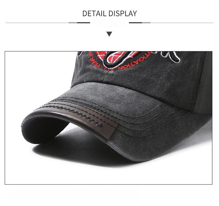 New York embroidered baseball cap, patch embroidered baseball cap, washed sun-shading cap, soft-top fashion cap