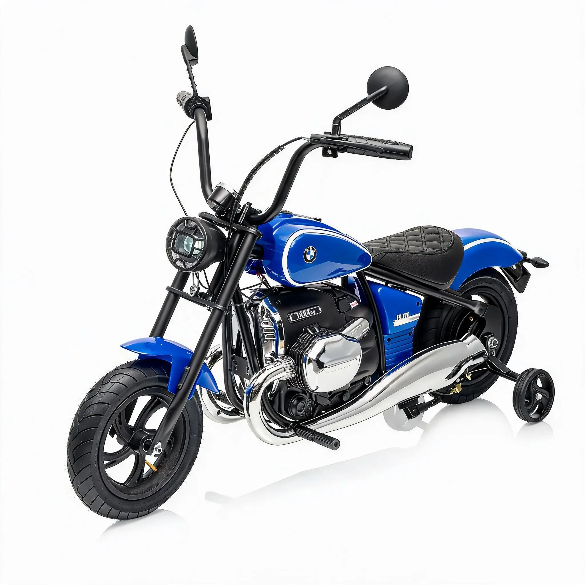 Officially Licensed BMW R18 Roctane 24V Kids Electric Motorcycle, Safe Electric Dirt Bike for Kids 6-12, 200W Brushless Kids Electric Pitbike with Removable Training Wheels & All-Terrain Shocks