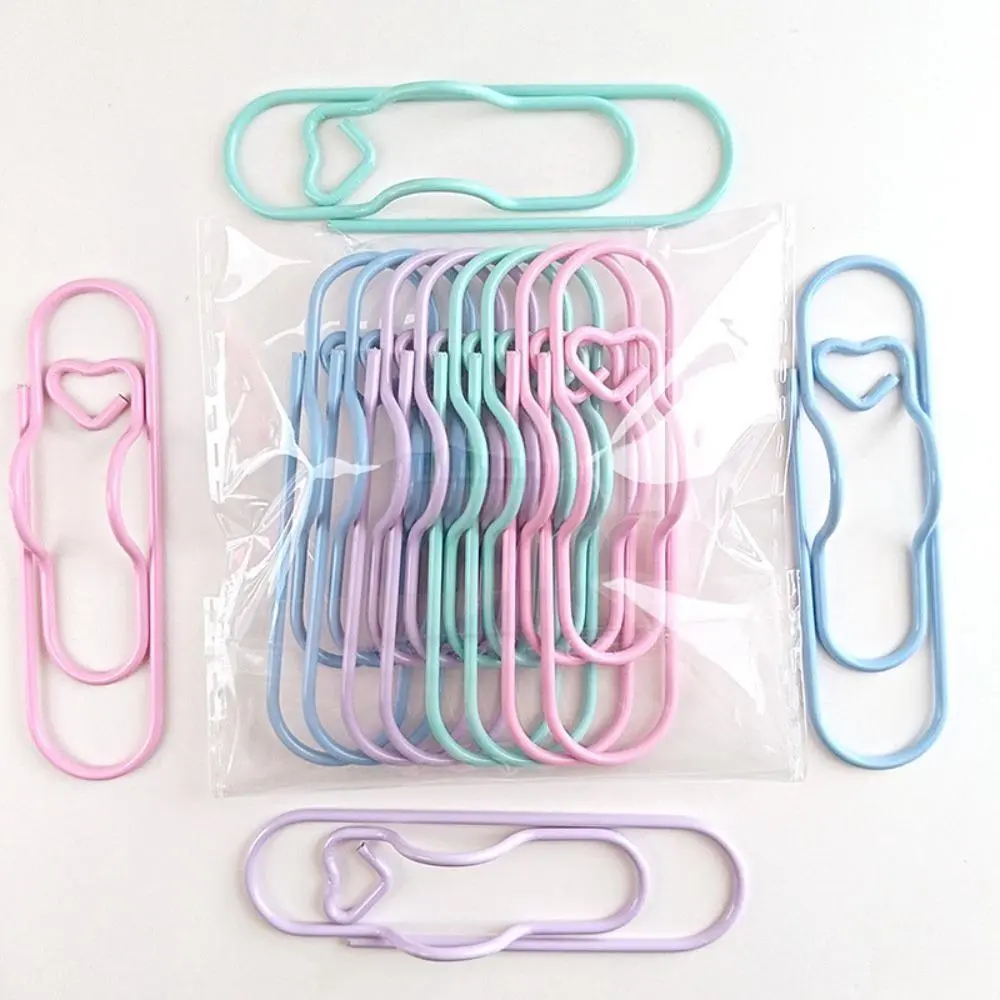 Cute Multi-Color Metal Pen Clips (12-Pack) - Bag Accessory Charms for Planners, Journal Girlies, Creative Journaling Decor, Office Desk Organization & Notebook Fixing