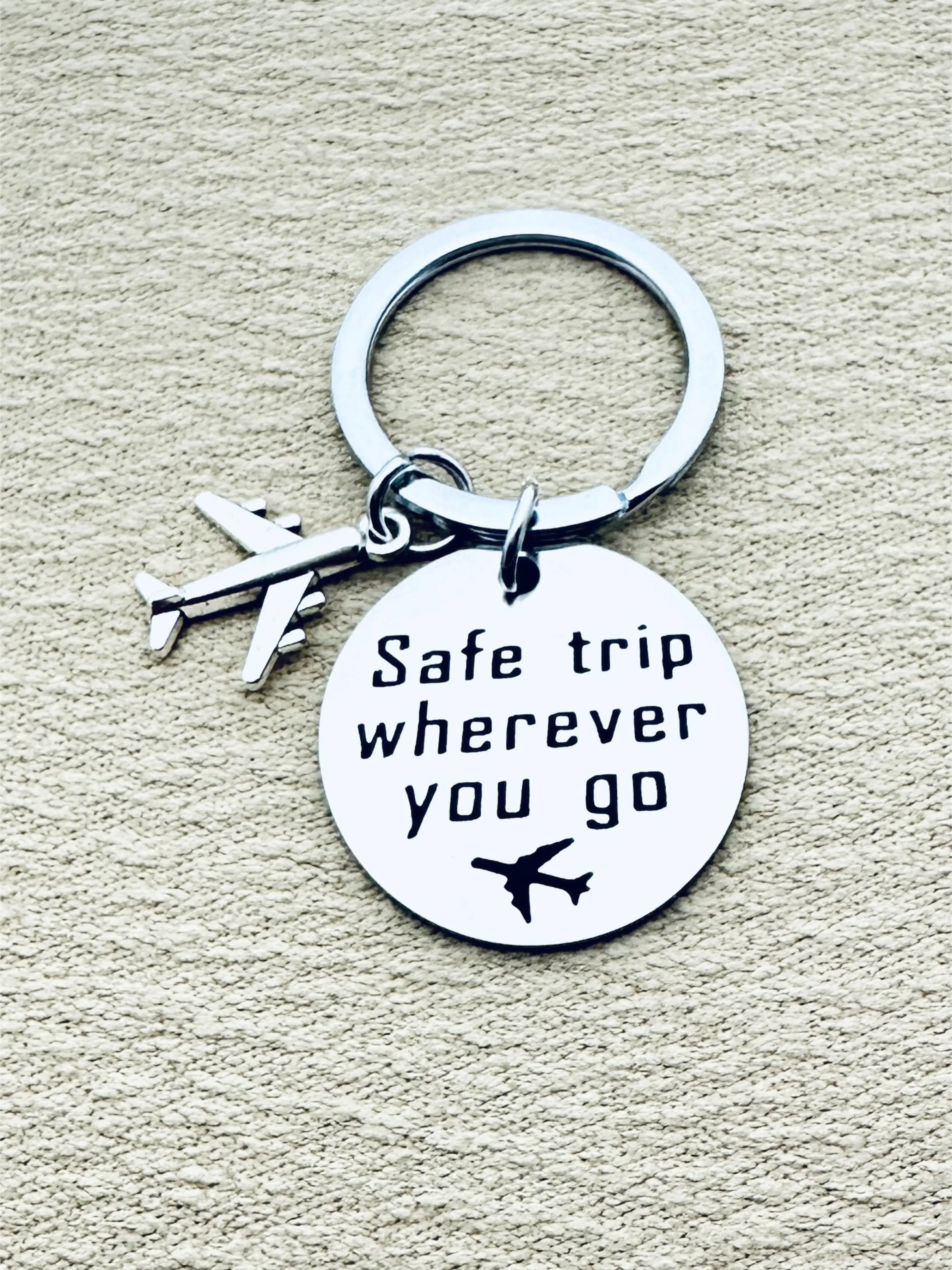 1Pc，Airlines Pilot Gift Keychain, Traveler Key Ring, Flight Safety Key Holder, Crew Gift, Pilot Aviation Gift, Graduation Birthday Gift