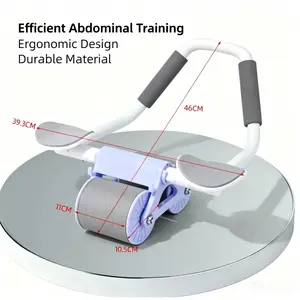 Unisex Professional Automatic Rebound Abdominal Wheel - High-Performance Core Trainer with Comfortable Elbow Pads for Abdominal Shaping, Full-Body Fitness