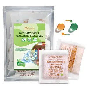 20 Gram (15 Pack) Silica Gel Packets – Desiccant Packs for Storage, Reusable Moisture Absorbers with Color Change, Orange to Green, for Food, Electronics, Jewelry, Safes
