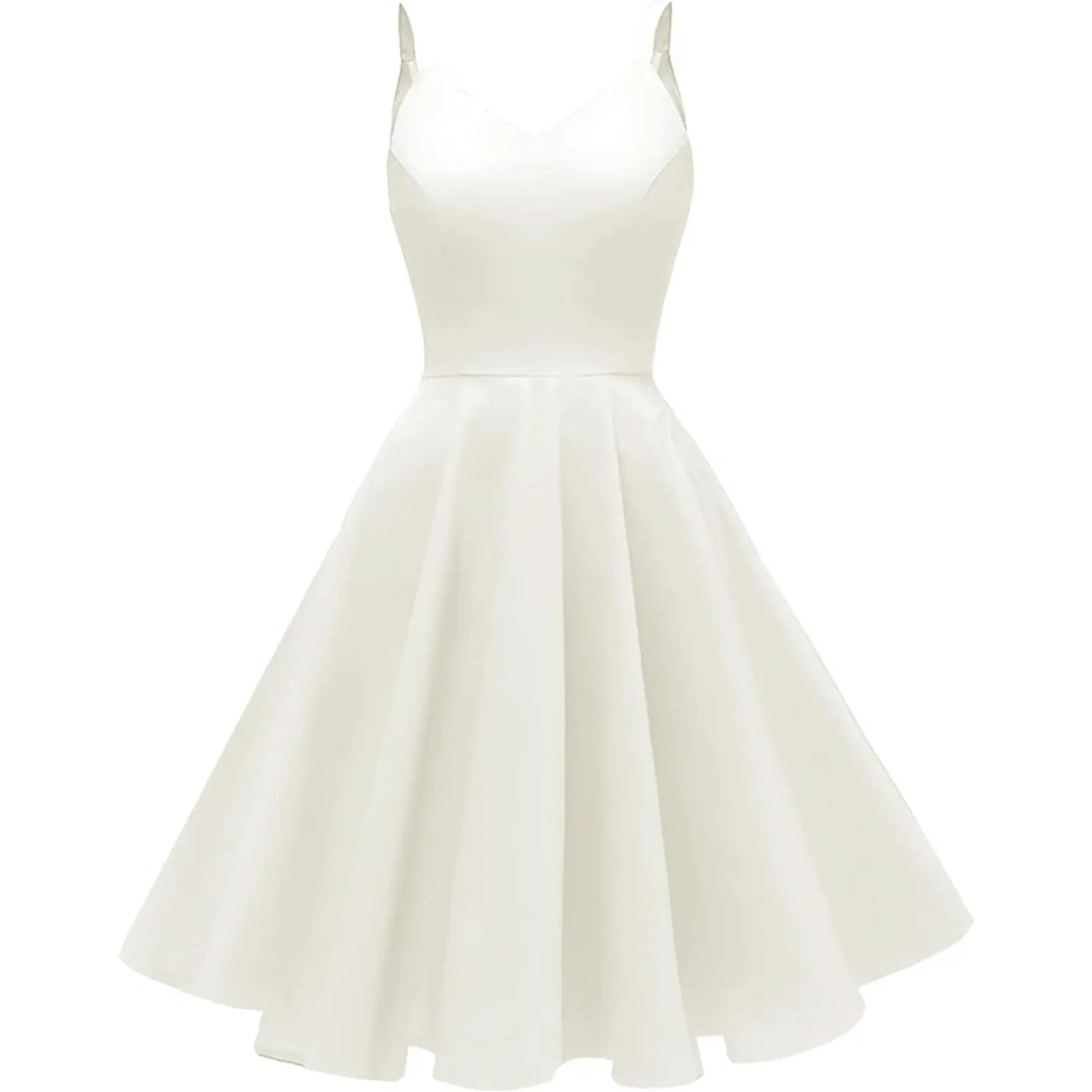 Women's 1950s Retro Sleeveless Spaghetti Strap Cocktail Swing Dresses with Pockets, Elegant Party & Classy Styles, Elegant Party Dresses, Classy Dresses