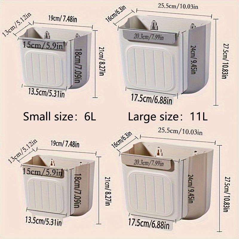 Foldable, Collapsible Kitchen Trash Can, Hanging Trash Bin, Space-saving Hanging Garbage Can for Kitchen Cabinets, Kitchen Accessories, Home Trash Can, Household Waste Bin