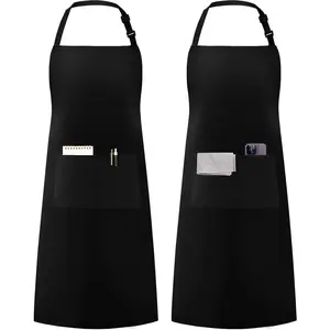 Apron for Men Women, Adjustable Cooking Kitchen Chef Aprons with 2 Pockets