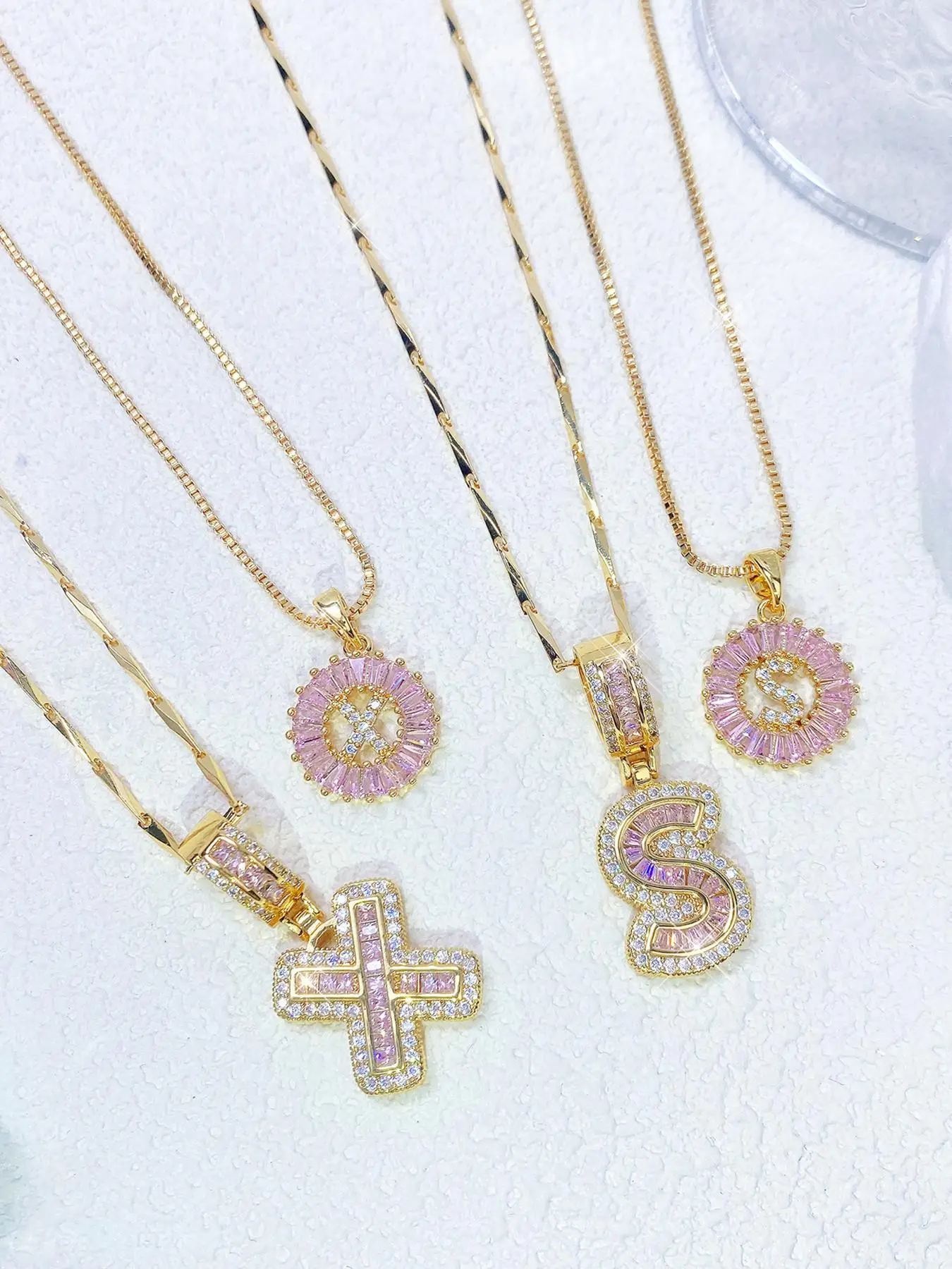 Initials Letter Design Pendant Necklace, Rhinestone Decor Necklace for Women & Girls, Fashion Jewelry for Party, Daily Decor, Trendy All-match & Exqui